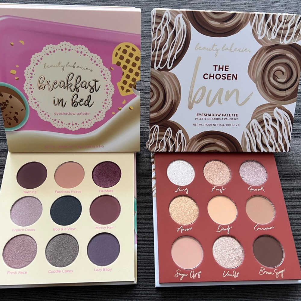 TWO Beauty Bakerie eyeshadow palette Bundle Lot Makeup